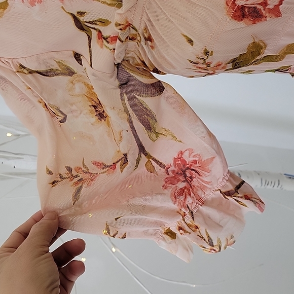 Derek Heart Pink Floral Dress SZ L - Picture 3 of 10